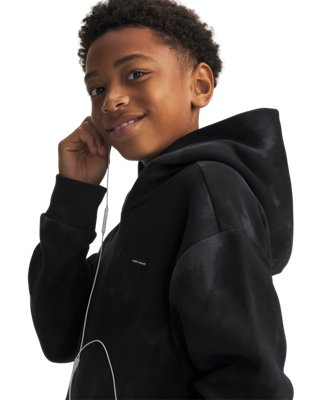 UA Icon Fleece Washed Boys' Hoodie - Image 4